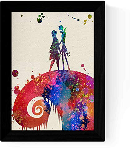 Nacnic Klinge des berühmten Films The Nightmare Before Christmas Poster A3 Größe Farb-Burst-Stil. 250 gr hochwertiges Papier. Frameless
