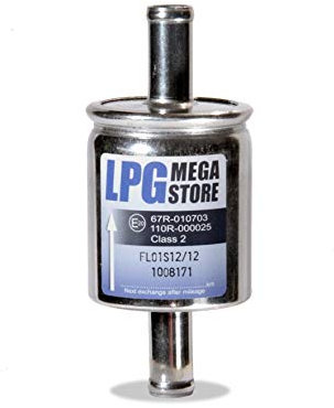 LPG-Megastore - Filtro gas per auto, 12 mm, per GPL, universale