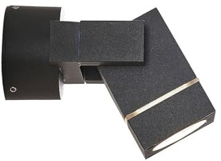 Lucande Außenleuchte Kavuna (spritzwassergeschützt (Modern) in Schwarz aus Aluminium (1 flammig, GU10) - Außenstrahler für Garten Terasse Balkon & Haus