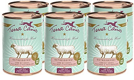 Terra Canis Lamm, Kürbis, Pastinake & Passionsblume - Getreidefreies Nassfutter, 6x400g I Premium Hundefutter in 100% Lebensmittelqualität Aller Rohstoffe I Reichhaltig, gesund & glutenfrei