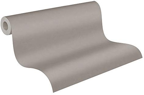 A.S. Création Papier Peint Uni New Life Papier peint intissé 10.05 m x 0.53 m Gris Taupe Fabriqué en Allemagne 376961 3769-61