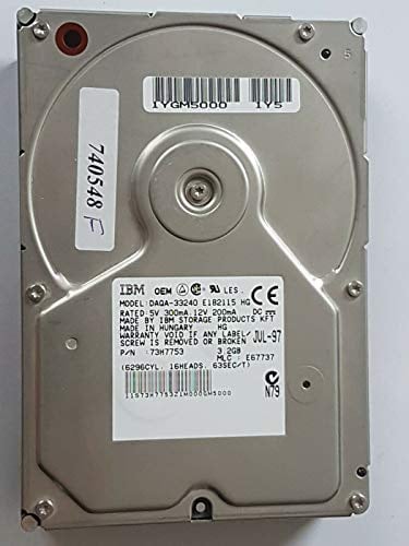 IDE 3.2 GB IBM DAQA-33240 ATA-3 5400RPM Hard Drive P/N 73H7753