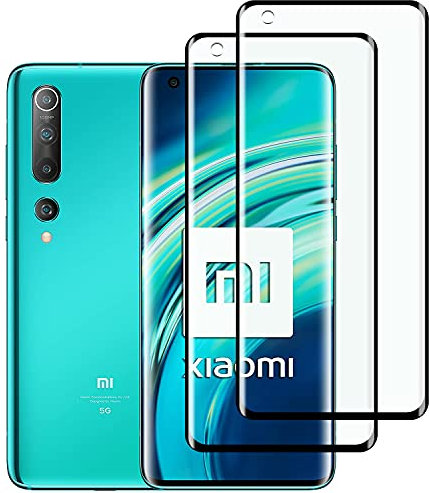 KELOLIN [2 Stück] Panzer Schutz Glas Bildschirm Schutzfolie für Xiaomi Mi 10/Mi 10 Pro 3D Vollständige Abdeckung [9H Härte] [Anti-Scratch] [No-Bubble] Displayschutzfolie für Xiaomi Mi 10/Mi 10 Pro