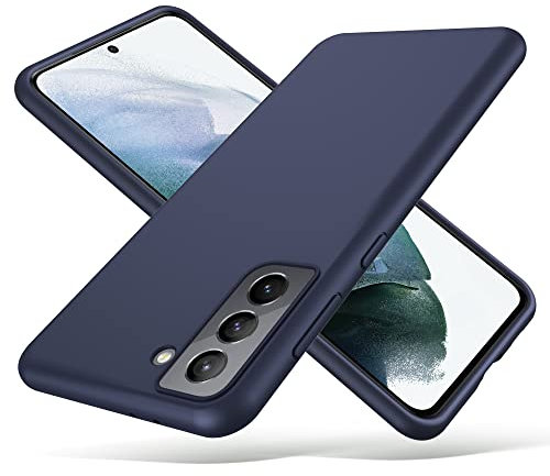 ULAK Liquid Silicone Case for Galaxy S21, 3 Layer Shockproof Hybrid Drop Protection Rubber Protective Phone Case Cover Compatible with Samsung Galaxy S21 5G 6.2 inches - Blue