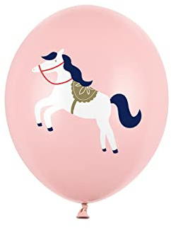 Luftballons Pferd 30cm 6er Set mit Aufdruck Latex Kindergeburtstag Ballondeko Partyballons