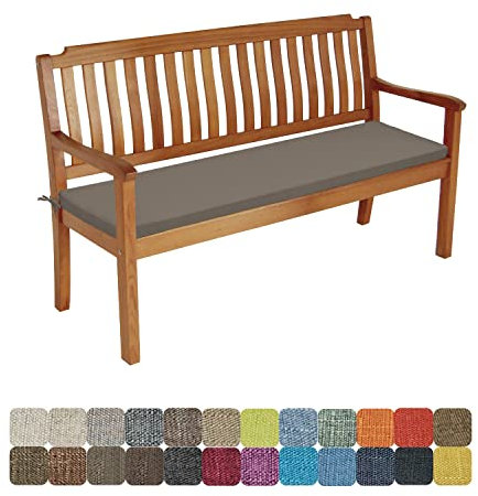 WTHYGB Bankauflage Sitzkissen Bankkissen 160 X 50 X 8CM Waschbar Abnehmbarem Stuhlkissen rutschfeste Gartenbankauflage Auflage für Gartenbank Terrasse Schaukel Gartenmöbel Polsterauflage-Hellbraun