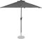 VONROC Parasol déporté Magione - Premium 270x135cm - Parasol de Balcon - Demi-Rond Gris - Installation Facile - Protection UPF 50+ - Housse Incluse