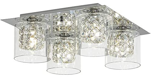 rabalux 3115 Deckenleuchte DUCHESS Metall Chrom G9 4x MAX 40W H:14.5cm L:37cm dimmbar