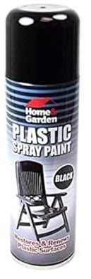 SDMAX 1 X 250ml Multipurpose DIY Plastic Spray Can, Superior Black Gloss Paint for Chairs and Furniture, Durable and Resilient, Cost-Effective, Smooth and Durable Finish, Versatile Application,
