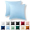 Alreya 2er-Set Renforcé Kissenbezug 40 x 40 cm - 100% Baumwolle mit YKK Reißverschluss, Superweicher Kopfkissenbezug 40x40, Kissenhülle, Hellblau, nur Kissenbezug