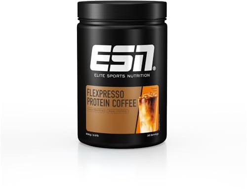 ESN Flexpresso Protein Coffee, Caramel, 908g | Proteinpulver mit echtem Kaffee und Karamellgeschmack