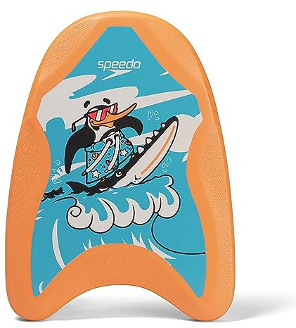 Speedo Unisex Kinder Printed Float Bedruckter Schwimmer, Chima-Azurblau/Neon-Orange, One Size