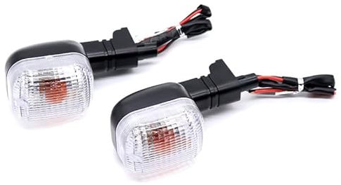 Blinker Motorrad Blinker-Kontrollleuchte passend for BMW F650GS 99–07/ F650CS Scarver 01–05/ F650 GS/CS/ST/Motorrad vorne/hinten Blinkerlampe Motorrad Blinker (Color : Clear)