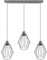 LEDSone 50cm Modern Retro 3 Head Pendant Light, Cluster Nest Cage Light Fitting Lampshade Home UK E27 Lighting Kit for Kitchen Island Dining Table Hallway Entryway (Chrome)
