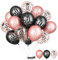 30th Birthday Balloons Rose Gold for Women, Pack of 15 Happy 30th Birthday Party Decorations for Her, Black Rose Gold 30th Balloons for Age 30 Years Old Birthday Celebration Party Decorations Supplies