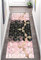 Teppich Läufer Flur rutschfest 90×250cm, Geometrisch Rosa Schwarz Gold Diamantgitter Küchenläufer Flurläufer Lang Polyester Teppichläufer, für Korridor Schlafzimmer Innen Wohnzimmer