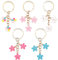 MEMOFYND Lot de 5 porte-clés en forme de fleur pour femme, pendentif en forme de fleur en métal, adapté pour accessoires de sac (5 couleurs), Rose, taille unique