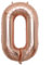 Rose Gold Number 0 - Large Helium Foil Balloon - Birthday Party Wedding Anniversary Decoration - 101cm (2 Pack)