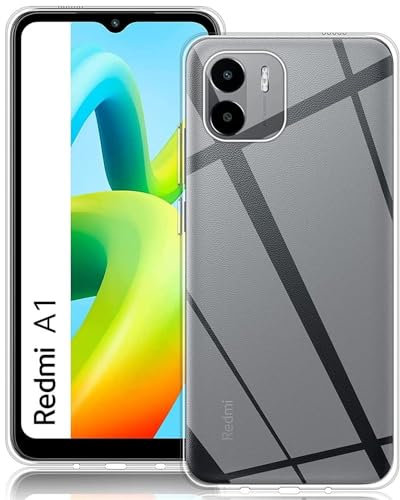 Oprimio Kristallklar Hülle für Xiaomi Redmi A1 / Redmi A2 [Silikon Hülle] [%100 Durchsichtig] [Deutsche Material] [Ultra Dünn] Klar Handyhülle für Xiaomi Redmi A1 und A2