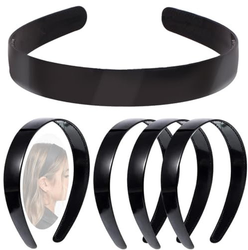 VJUYSW 5 Stücke Haarreif mit Zähnen Stirnbänder Kunststoff Haarbänder 20mm Breit Haarreif DIY Stirnbänder für Mädchen Frauen