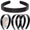 VJUYSW 5 Stücke Haarreif mit Zähnen Stirnbänder Kunststoff Haarbänder 20mm Breit Haarreif DIY Stirnbänder für Mädchen Frauen