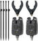 Banksticks + Bissanzeiger Set Rutenablage - Komplettes Ruten-Auflage-Set für optimales Angelerlebnis (2 Ruten | Länge: 50-90cm (Powerdrill))
