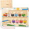 twoonto Magnetisches Zahlen Labyrinth Montessori Spielzeug Magnetisches Labyrinth Holzspielzeug Holz-Alphabettafel für Kleinkinder, Vorschulspielzeug, Feinmotorik-Lernen für Jungen und Mädchen