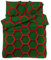 FEBE Bettwäsche Grün Bienenwabe Bettbezug-Set 140x200 + Kissenbezug 2 Teilig mit Reißveschluss