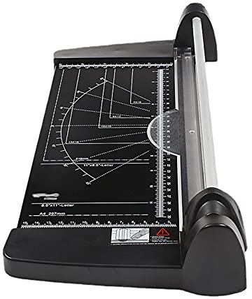ZUOZUIYQ Papierschneider, Papierschneider Tragbare Guillotine, Guillotine-Papierschneider Scrapbooking mit Sicherheitsschutz zum Standardschneiden von A2 A4 A3-Papier, Fotos oder Etiketten,A4