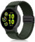 PaceBid 20mm Nylon Strap for Garmin Forerunner 165/165 Music/245/645/570 42mm/Vivoactive 6/5/3, Magnetic Braided Replacement Watch band for Garmin Approach S50/S44/Venu Sq 2/Venu 2 Plus -Dark Green
