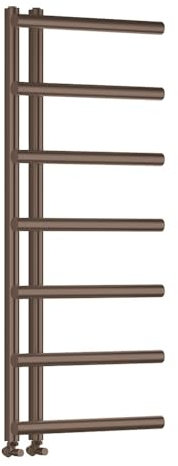 Myra Brushed Bronze Designer Ladder Towel Rail Radiators Central Heating Heater Vertical Single Panel - 500 x 1200mm