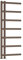 Myra Brushed Bronze Designer Ladder Towel Rail Radiators Central heating Heater Vertical Single Panel - 500 x 1200mm