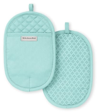 KITCHENAID Asteroid Pot Holder 2-Pack Set, Mineral Water, 6.5x10