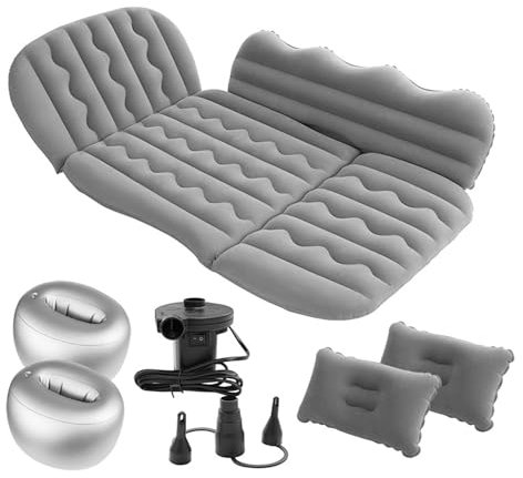 FSTTGG Auto Luftmatratzen für Renault Twingo ZOE Fluence Laguna, Air Bed Hochwertige Materialien Inflatable Air Mattress Car Accessories,B Grey