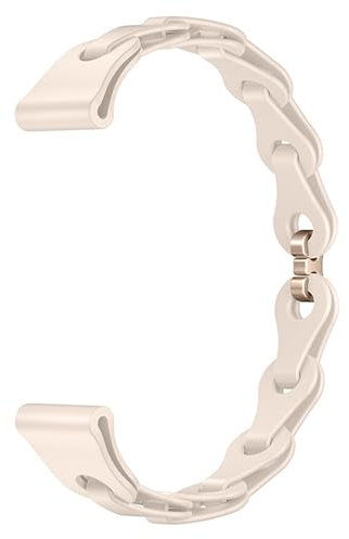 Blueshaweu Damen Armband Kompatibel Für 14mm 16mm 18mm Uhr, Schlank Einkettiges Elegant Silikon Ersatz Uhrenarmband (16mm, Off white)