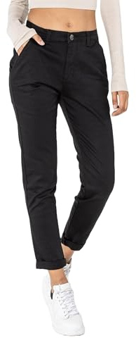 Nina Carter J250 Pantalon Chino pour Femme Confortable Taille Haute Coupe ajustée en Coton Stretch Élégant
