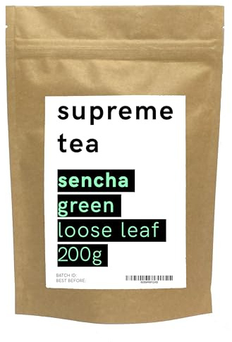 Supreme Japanese Sencha Green Tea | 200g Loose Leaf | Curated with Precision from Japan’s Finest Farms | 100% Natural & Fresh.