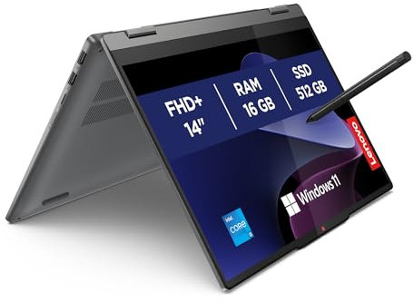 Lenovo IdeaPad 5 2 in 1, Notebook Convertibile 14”, Display WUXGA (1920x1200) 60Hz, Intel Core i5-13420H, Grafica Intel UHD Graphics, RAM 16GB, 512GB SSD M.2, WiFi 6, Windows 11 - Luna Grey