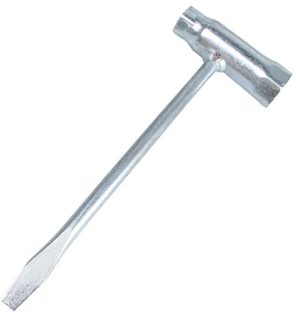 AUXBC 13 x 19mm T-Wrench, Steel Chainsaw Scrench Replacement, Combination Screwdriver and Wrench, Socket Wrench Adjustment Tool for Spark Plug(13 and 19mm)