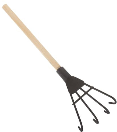 FOYTOKI Mini Rake Toy Mini Garden Rake Too Incense Ash Rakes Small Fragrance Ashes Rakes Incense Ashes Rake Miniature Rakes Zen Garden Rake Desktop Rake House Decor Hand Rake Black Iron