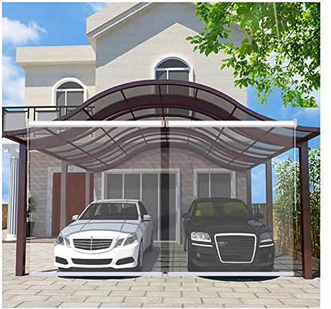 Outdoor Transparent Waterproof Roller Shade Blind for Pergola Patio 120x280cm/47.2x110.2in
