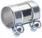 Auspuffschelle Rohrverbinder Doppelschelle, Ø55mm/L: 95mm Auspuffschelle Edelstahl, Auspuff Rohrverbinder Einsatz in Abgasanlagen von Gebäuden in der Automobilindustrie