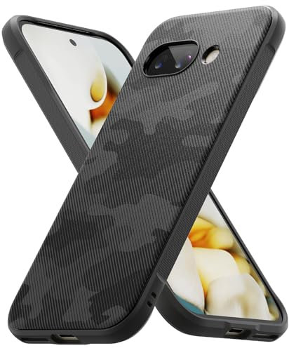 Ringke Onyx für Google Pixel 9a Hülle, [Griffig] rutschfest Anti-Fingerabdruck Stoßfest Kratzfest Passgenau Stilvoll Handyhülle mit Präzisen Kameraausschnitten - Camo Black