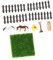 DECHOUS 1 Set Puppenhaus Rennbahn Babypuppen Miniatur Gras Realistisches Pferdestall Kleiner Pferdestall Puppenhaus Stall Mini Stallmodell Hobby Modell Pferdestall
