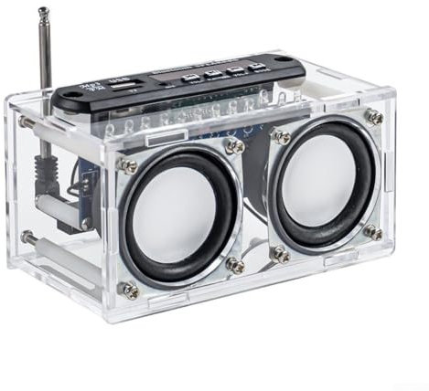 DIY Radio Kit,FM Radio Soldering Practice Kit, Mini Home Welding Speaker Practice Kit With Digital Display,12X18X9CM