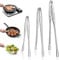 3 Piezas de Pinzas de Cocina, Pinzas de Acero Inoxidable, Pinzas de Cocina Profesionales para BBQ, Mariscos, Reparación y Servicio, Plata, 21/24/28 cm