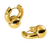 Purelei Orbit Ohrringe – Wandelbare Creolen mit abnehmbaren Kugelanhängern – Edelstahl 18K vergoldet – 20 mm – Statement Schmuck für Damen – Gold/Silber/Roségold