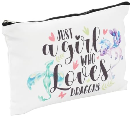 Wasise Drachen-Make-up-Tasche, 17 x 22,5 cm, Drachentasche, Geschenk für Tierliebhaber, Geschenk für Mädchen und Frauen, Imagine Dragons Merch, Reise-Organizer-Taschen, Drachen-Geschenk für Frauen