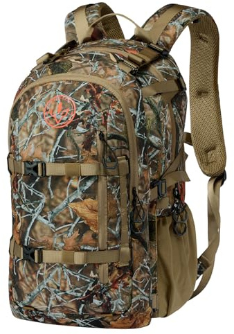 BASSDASH Jagd-Rucksack mit abnehmbarer Sub-Tasche und Bogengewehrhalter, Regenschutz, wasserabweisend, Camouflage-Pack HP02, Herbstwald, 35L, Modern