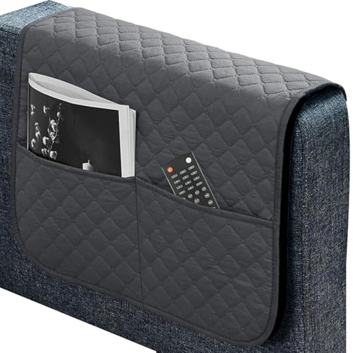 Sofa-Armrest Covers | Remote Holder for Recline | Water Resistant Multifunctional Soft Easy To Use Durable Anti-Slip Couch Armrest Covers for Books, Tablets, Phone